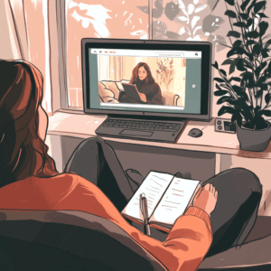 u5695434296 A cozy scene of a person watching a foreign langu 0275f73c 0be0 4417 805e 039feb3645df 2 1