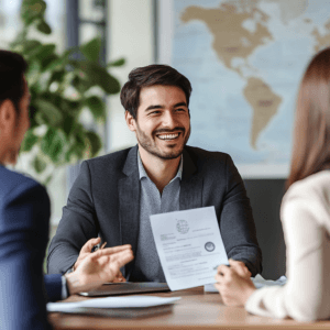 u5695434296 A professional job interview scene in a modern of 6133f7d2 1699 4d74 8c64 4854d8f68f0c 0 1